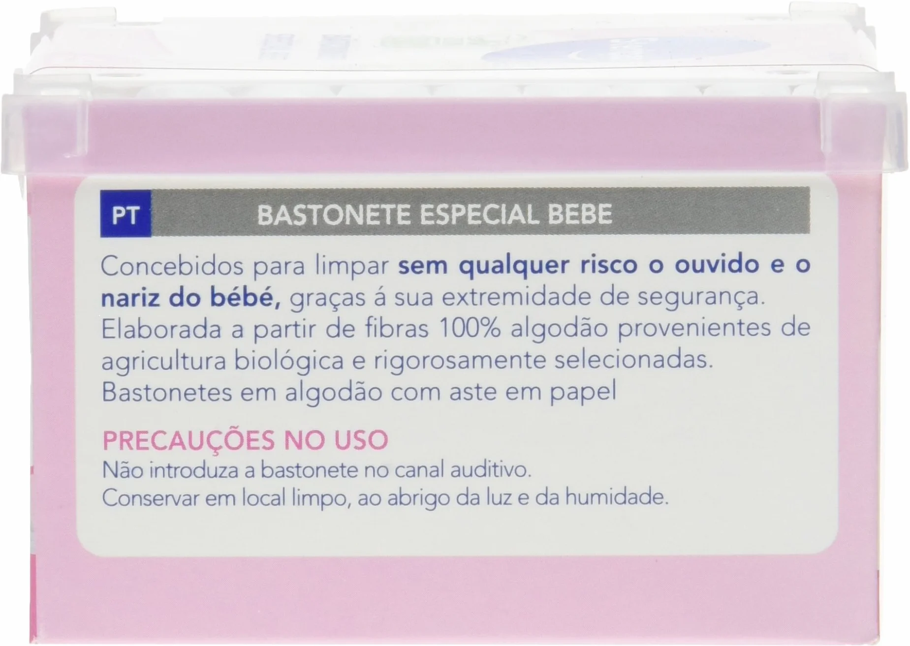 Bâtonnets Spécial Bébé 100% Coton Bio Tige en Papier Recyclable x56