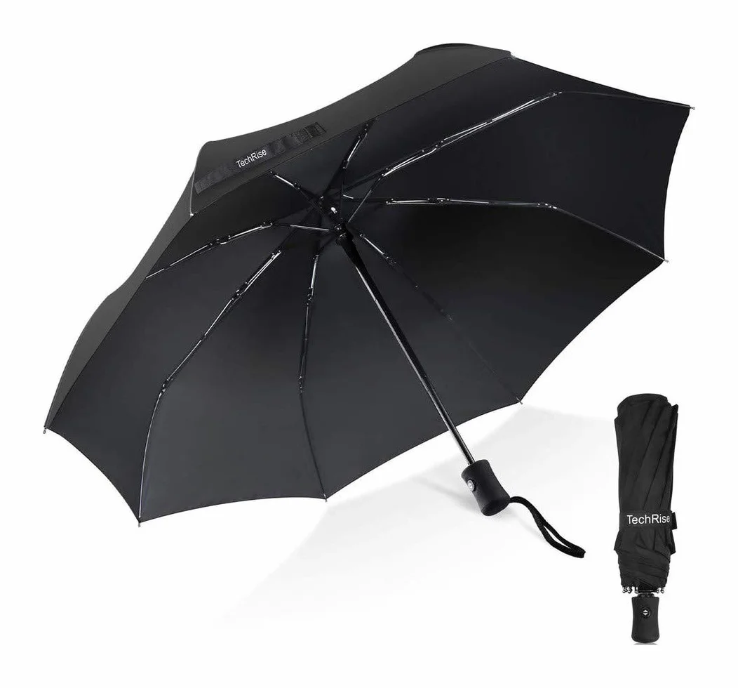 Parapluie Pliant Automatique Homme Femme Résistant à la Pluie Compacte Poignée Non Glissante