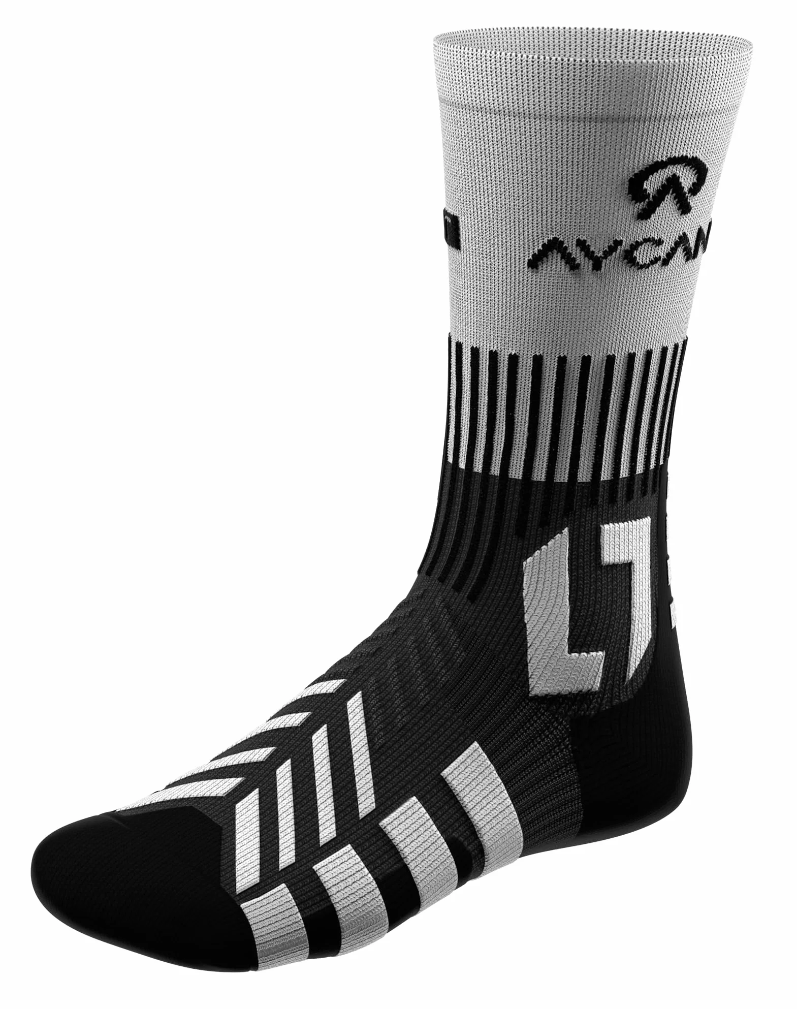 Powerlight Chaussettes de hockey sur glace Ultra légères Séchage rapide Sans couture Protection pression lacets Ajustement parfait Patins glace Noires