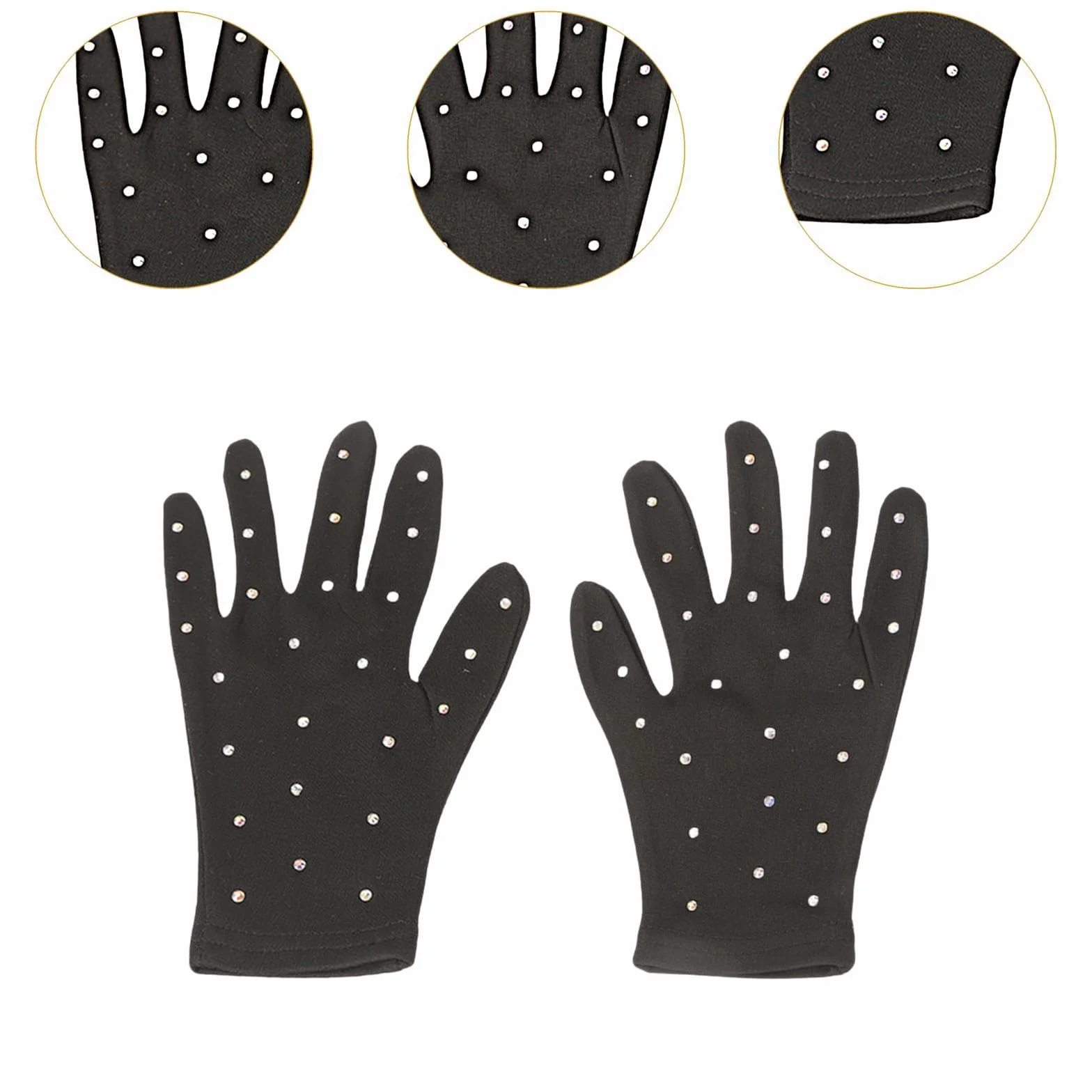 Gants de Patinage Artistique Thermiques avec Strass pour Adultes Enfants