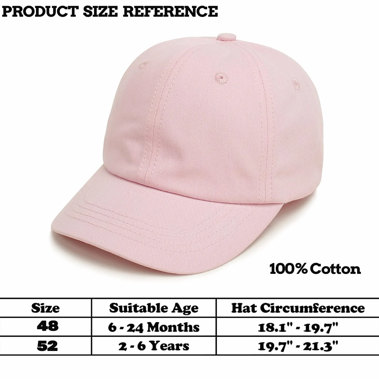 Casquette de Baseball en Coton pour Enfant Garçons Filles