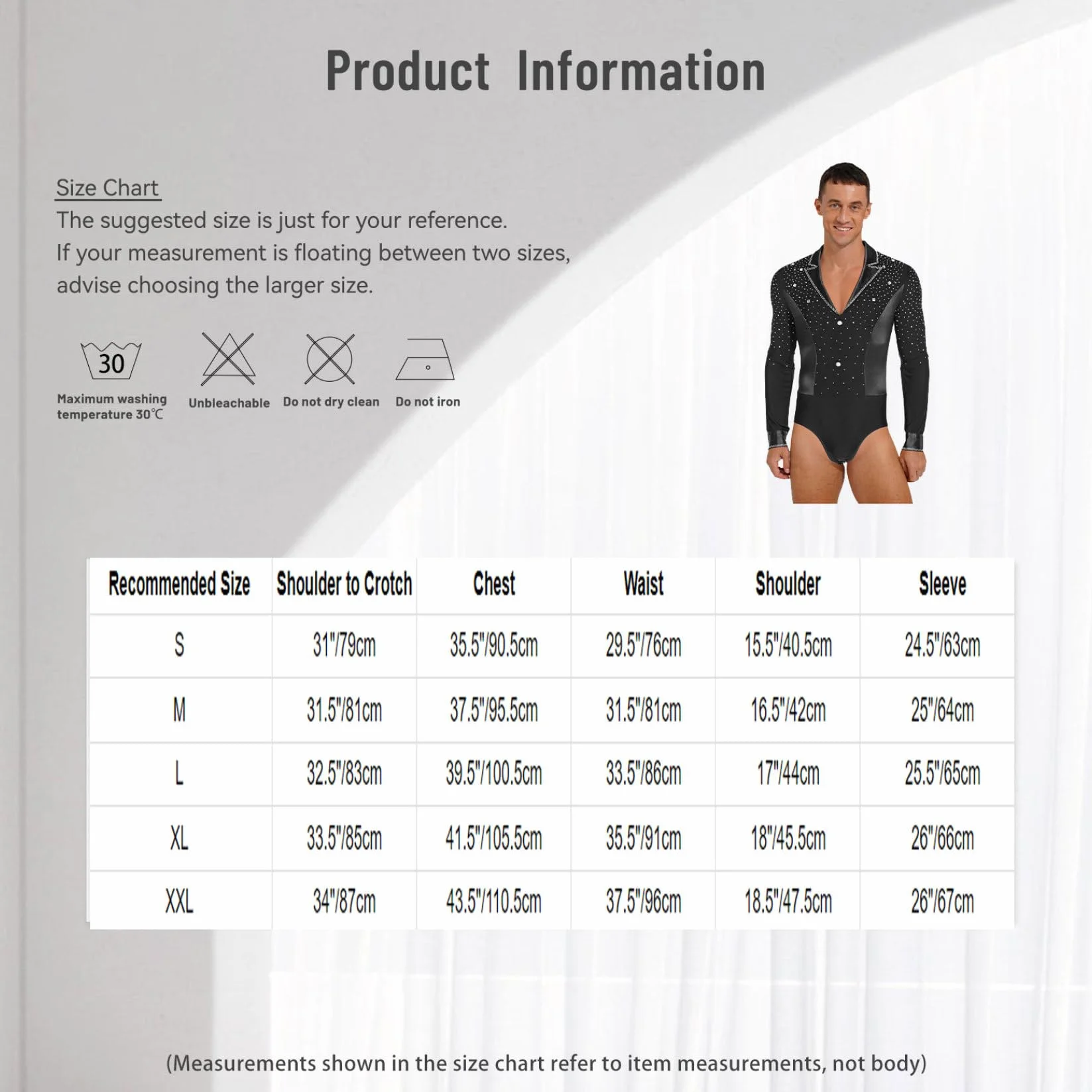 Sxiwei Justaucorps Danse Manches Longues Strass Tenue Danse Latine Body Costume Spectacle