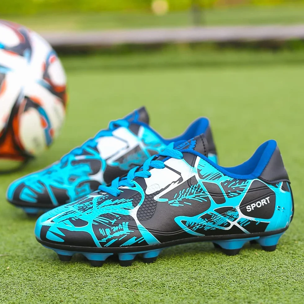 Chaussures de Football Enfant Garçon Fille Chaussures d'Entraînement Professionnel 31-43