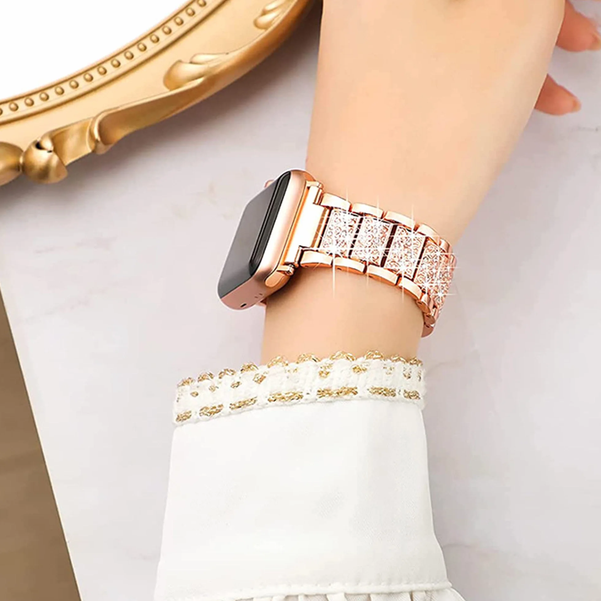 Blueshaweu Bracelet métallique en acier inoxydable pour femme compatible Ice-Watch Ice Smart Series 18 mm 20 mm 22 mm