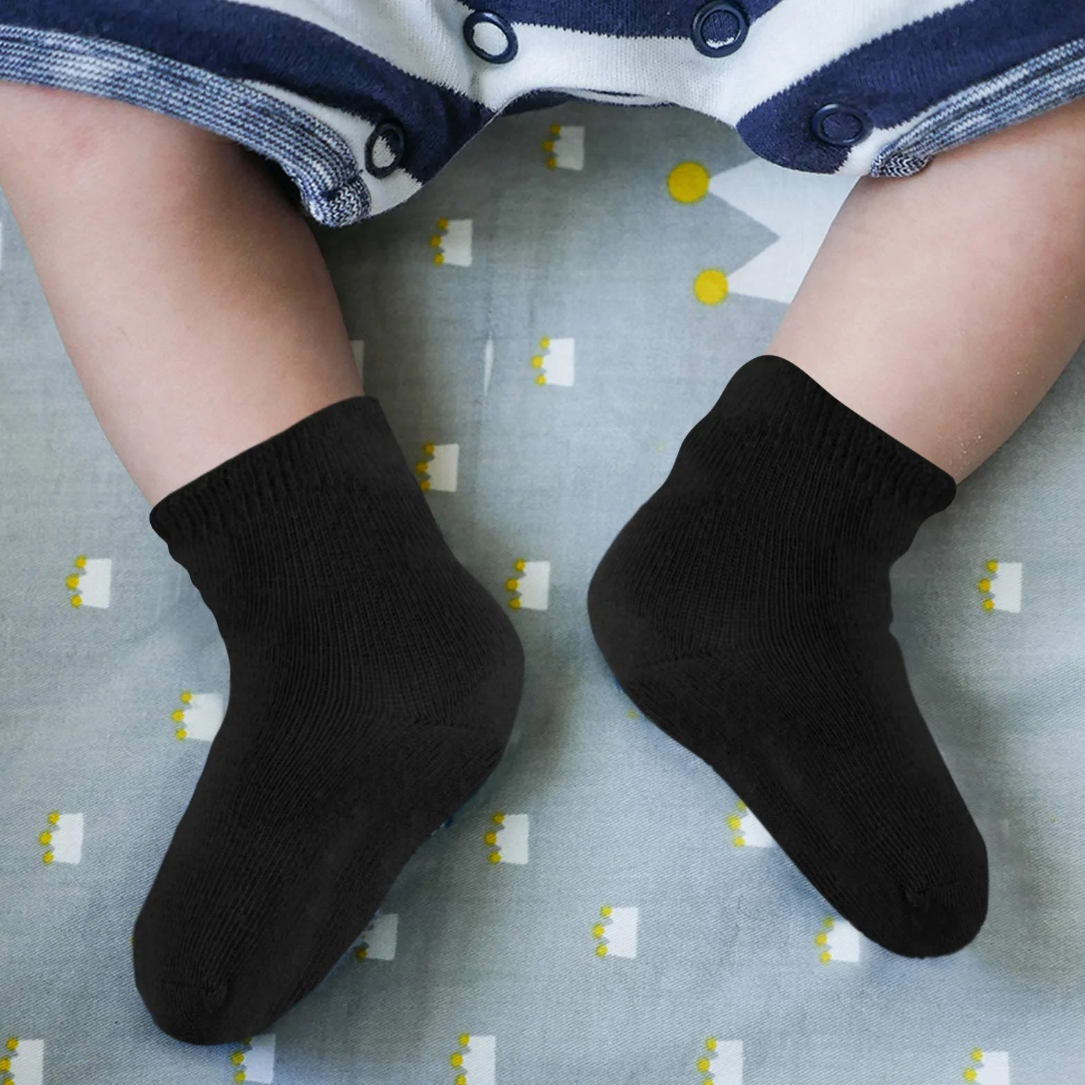 Duufin 18 Paires Chaussettes Bébé Enfant 3 Couleurs Garçon Fille
