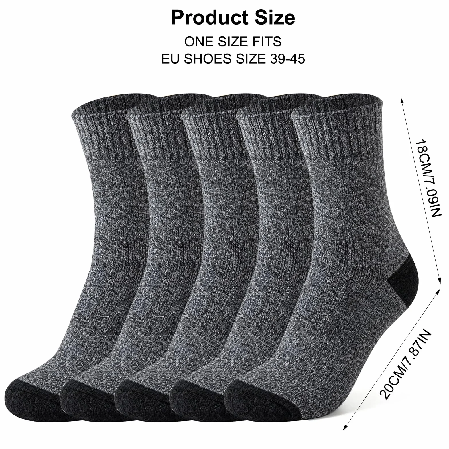 Chaussettes Thermiques Homme Chaudes Hiver 39-46 Paire