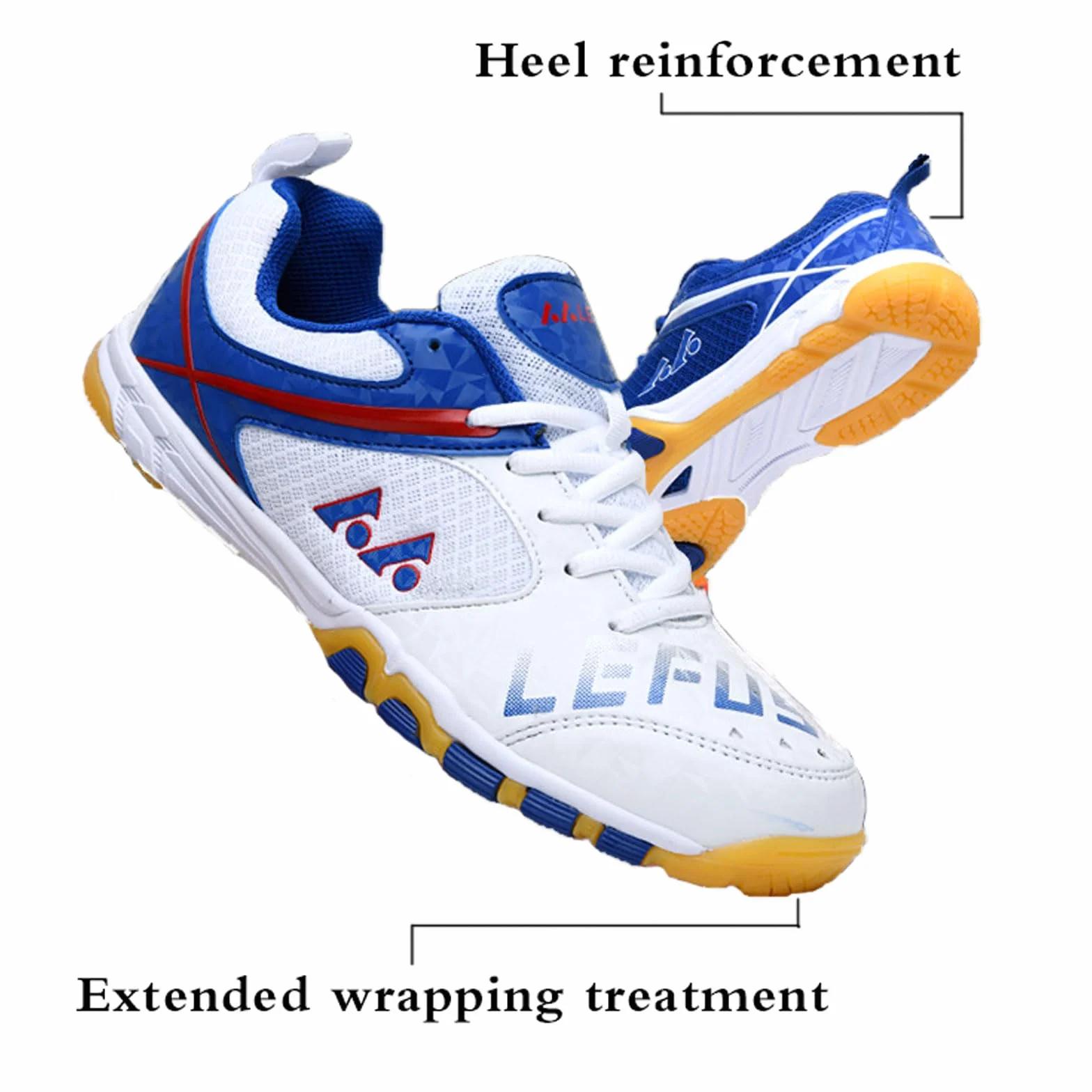 Chaussures de Badminton Tennis de Table Squash Anti-Dérapantes Légères Hommes Femmes