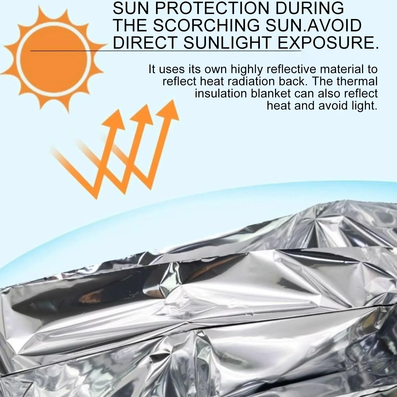 Couverture De Survie Thermique Spatiale Réutilisable pour Camping Randonnée Hiver