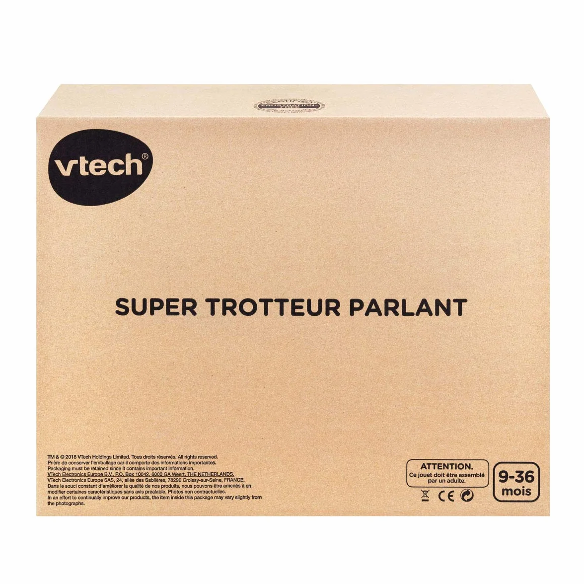 VTech Super Trotteur Parlant Rose, Trotteur Bébé Pliable, Tableau d'Éveil Détachable, Jouet d'Activité et de Développement, Apprentissage de la Marche, Cadeau Bébé Dès 9 Mois