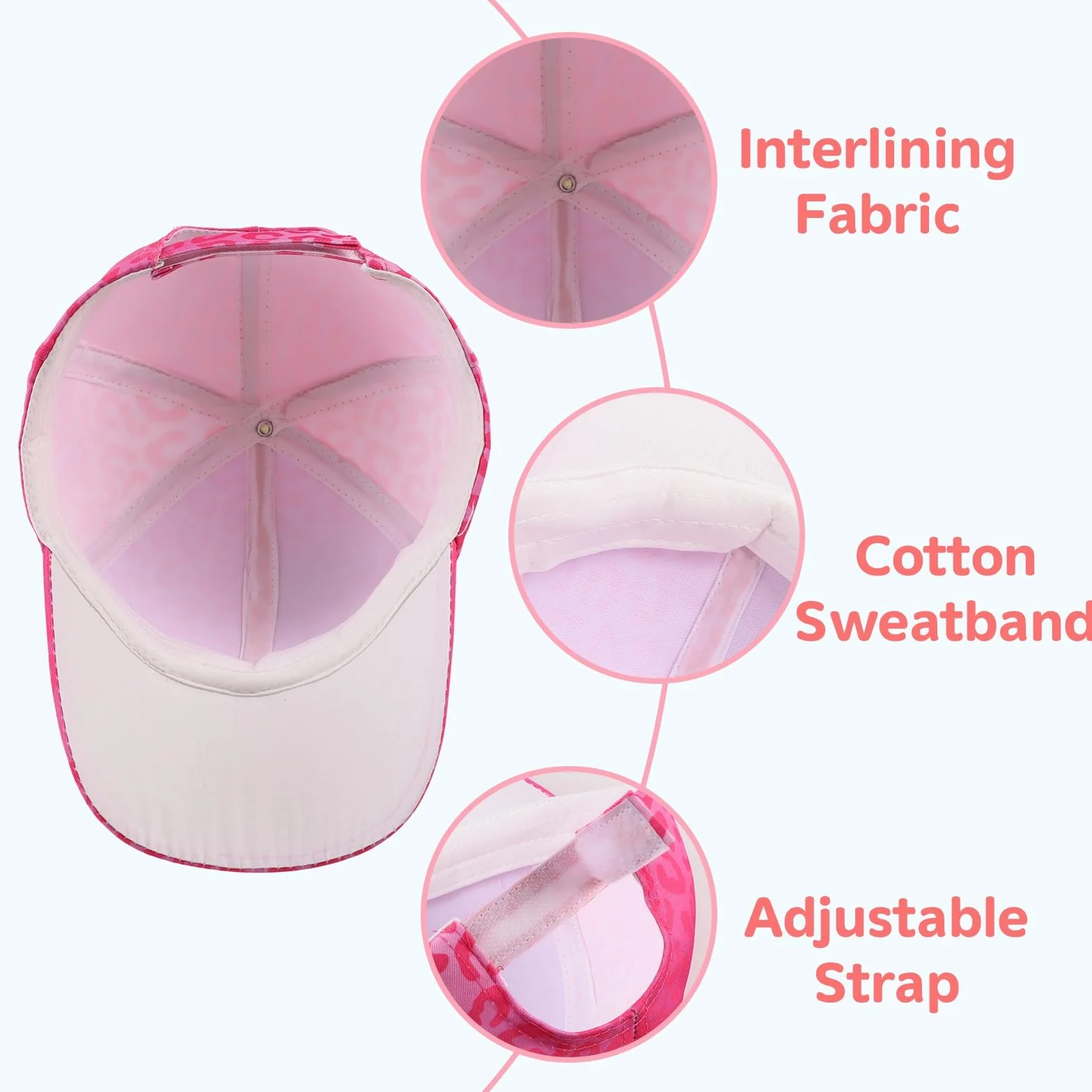 Casquette Enfant Fille Été Chapeau de Soleil Chat Floral Papillons Bébé
