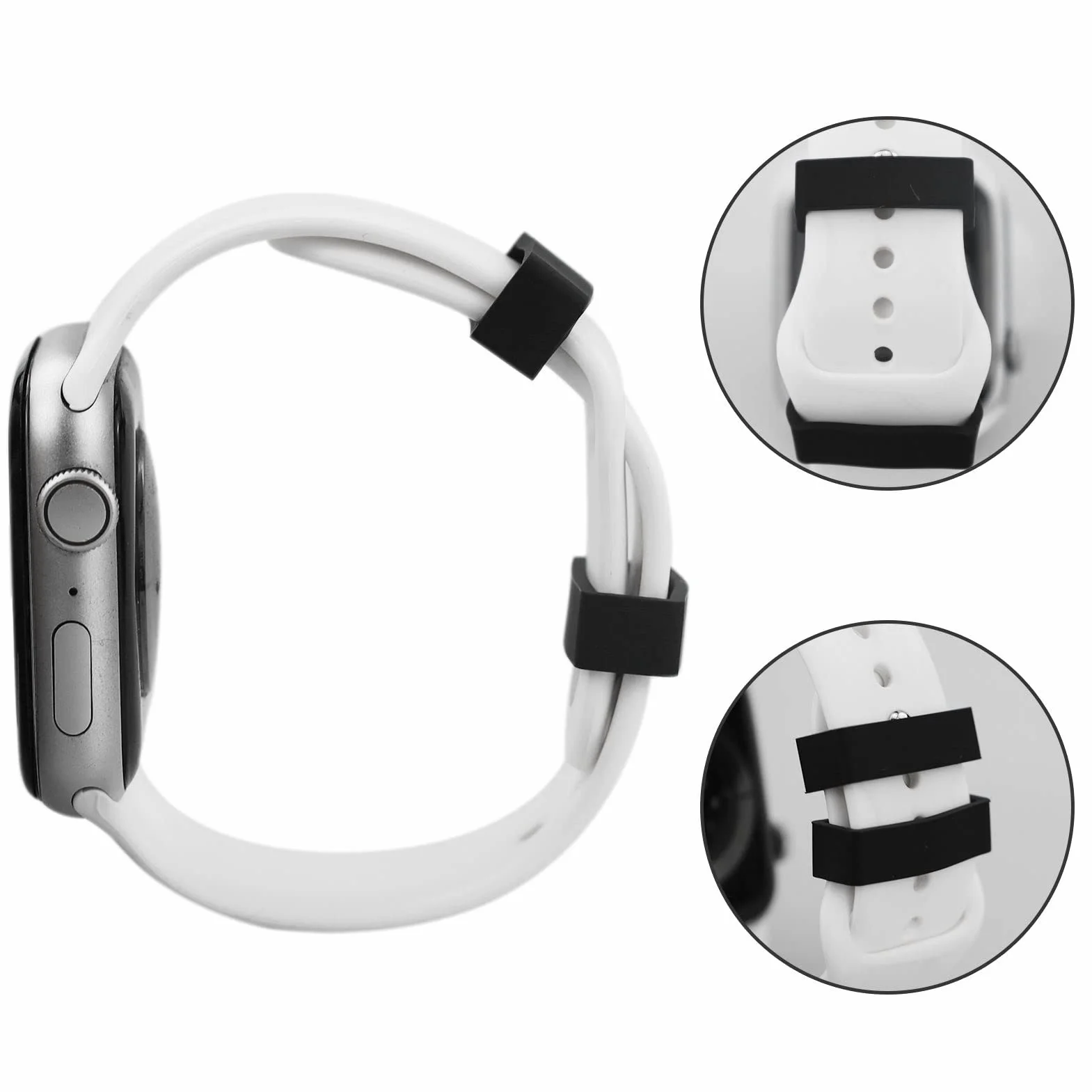 Passants de rechange en caoutchouc 22mm pour bracelet de montre silicone REBECASKYENS