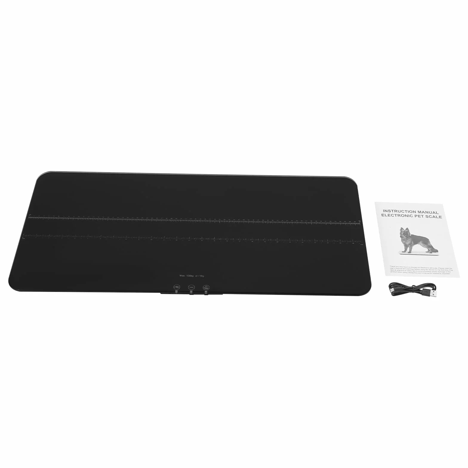 Pèse-chien numérique 100 kg précision 10 g affichage LED 3 modes tare USB noir