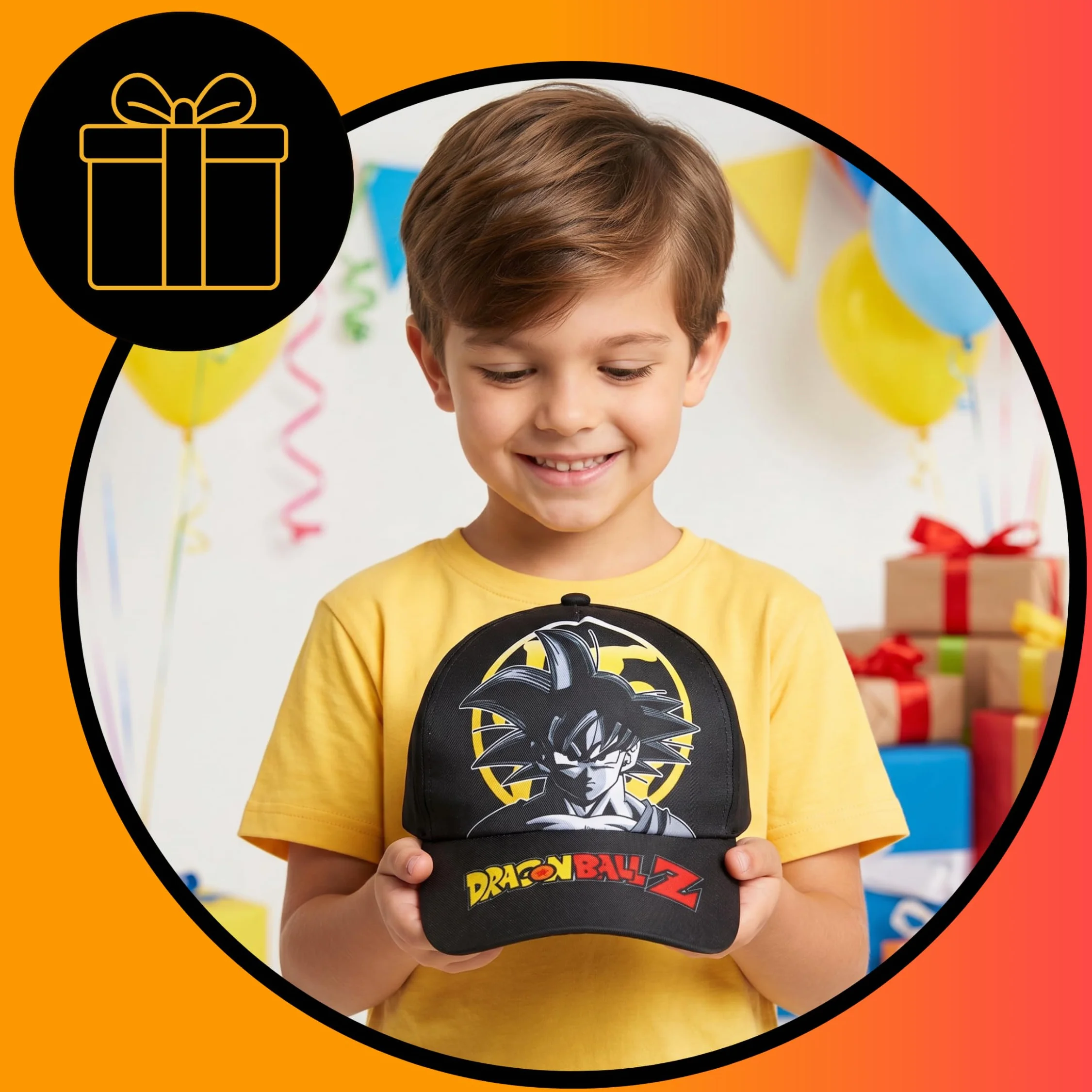 Dragon Ball Z Casquette Garçon Design Goku Chapeau Été Enfants Noir