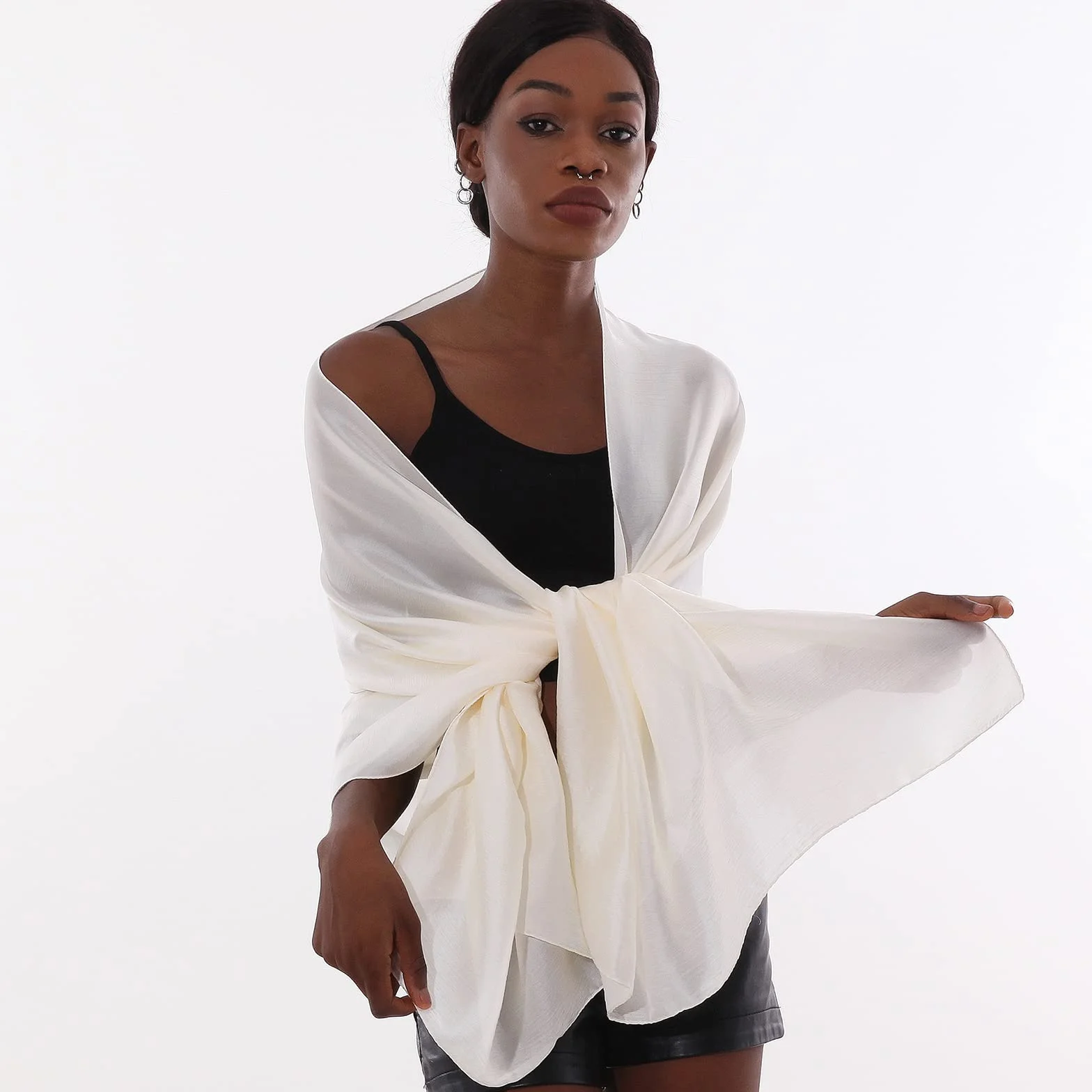 Foulard Pashmina Femme Mariage Soirée Étole Écharpe