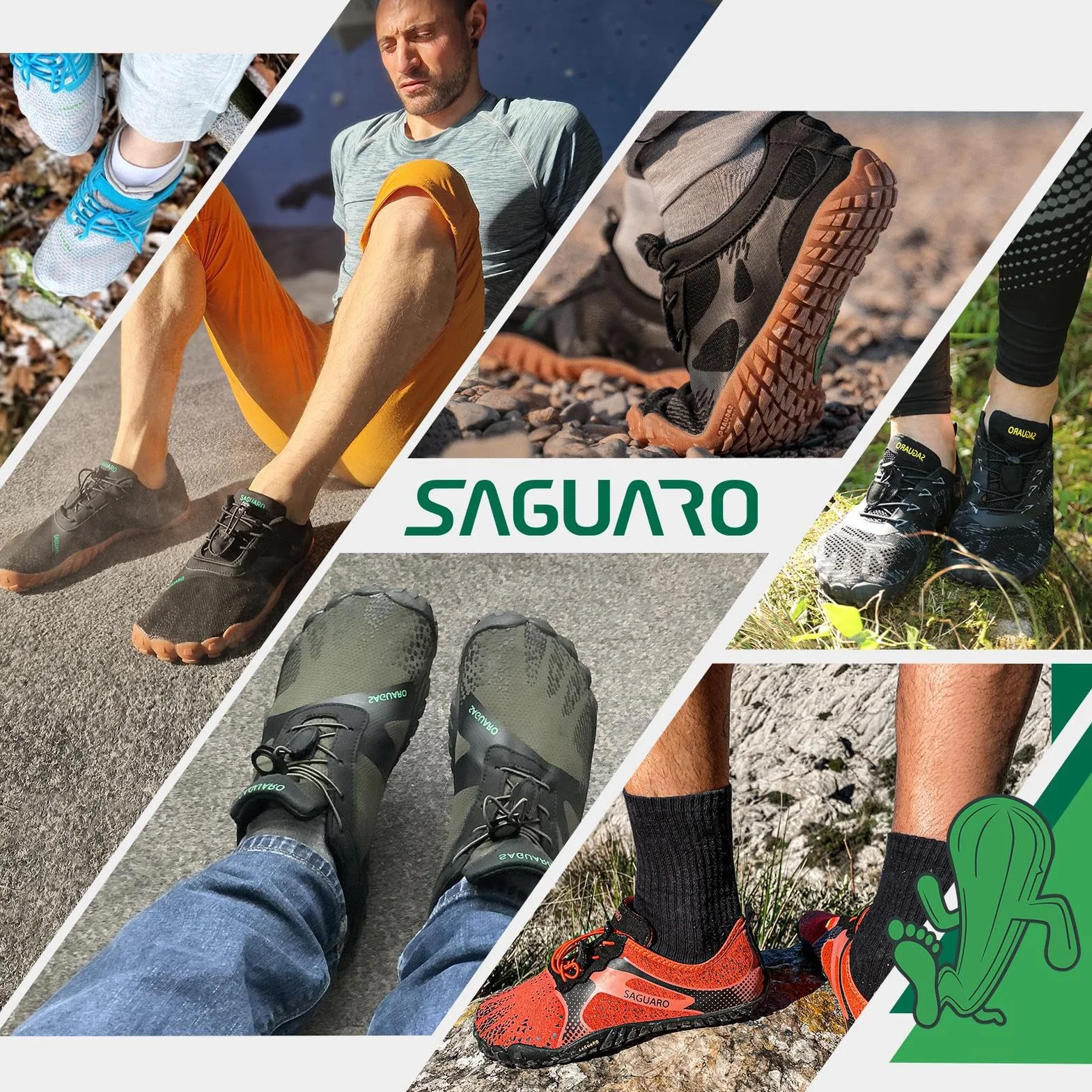 SAGUARO Chaussures de Trail Homme Femme Chaussures Barefoot