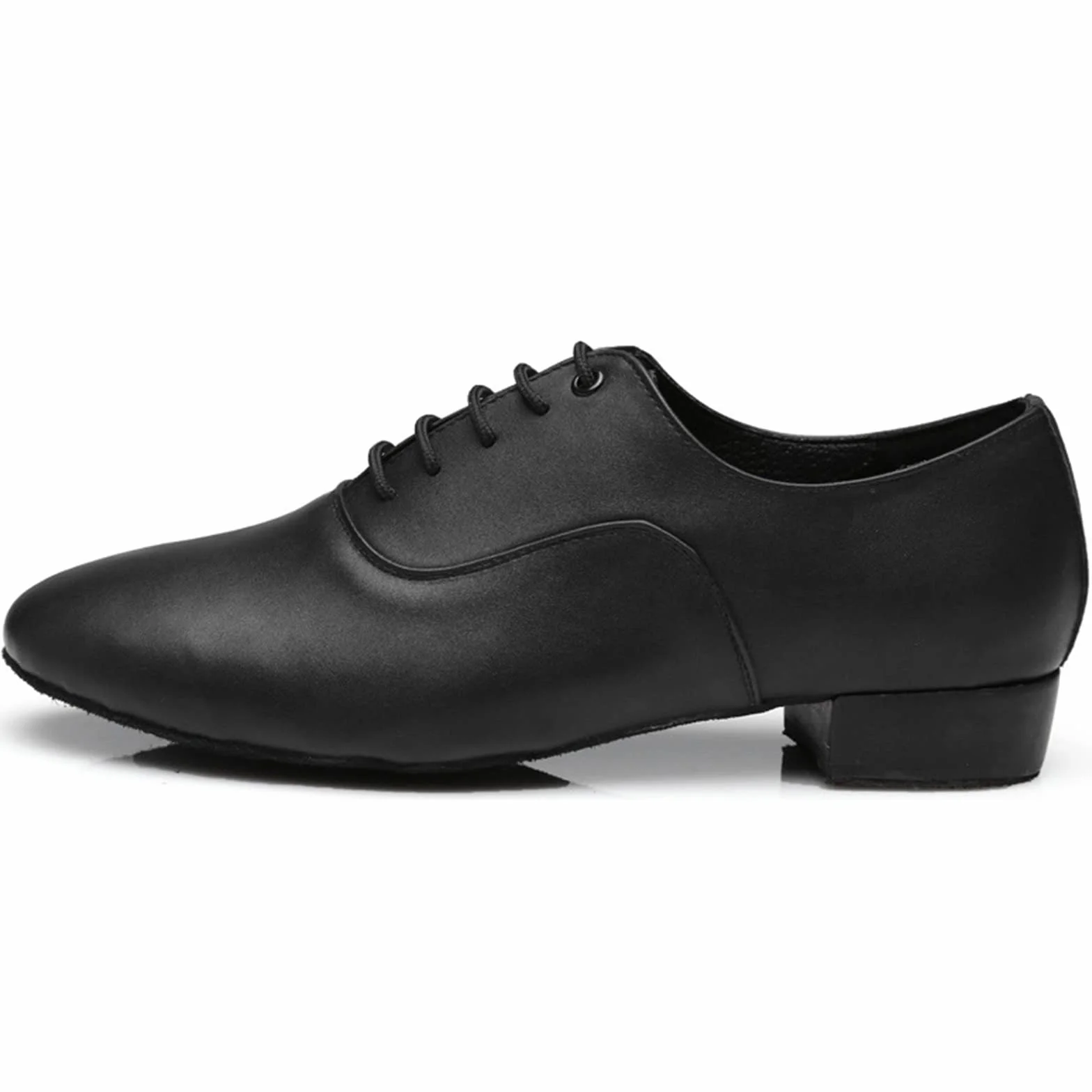 Chaussures Danse Hommes Cuir Oxford Latines Fond Souple Lacets Talon Bas