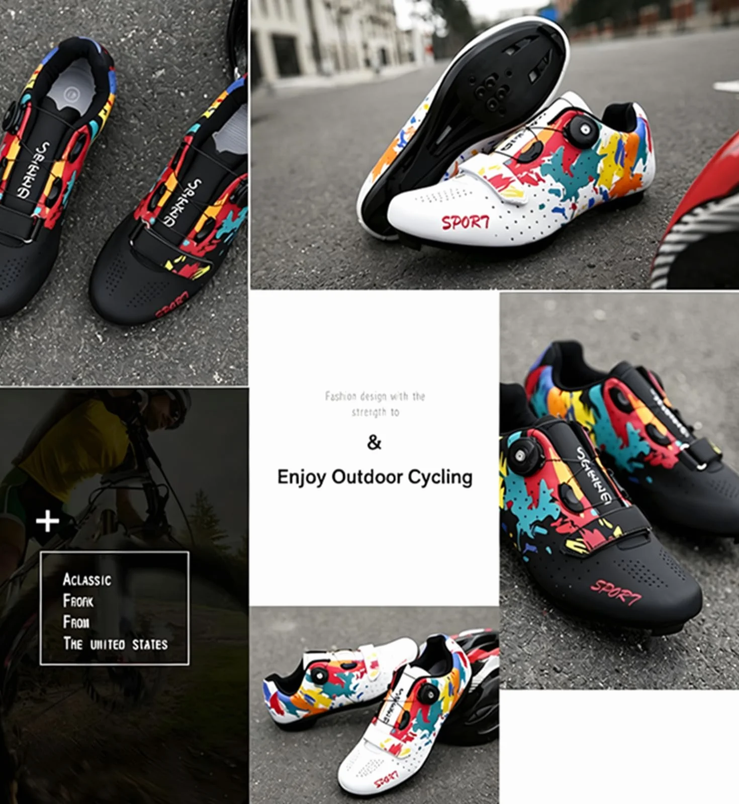 Chaussures Cyclisme Hommes Femmes Vélos Route Montagne Compatibles Look SPD SPD-SL Delta 36-47