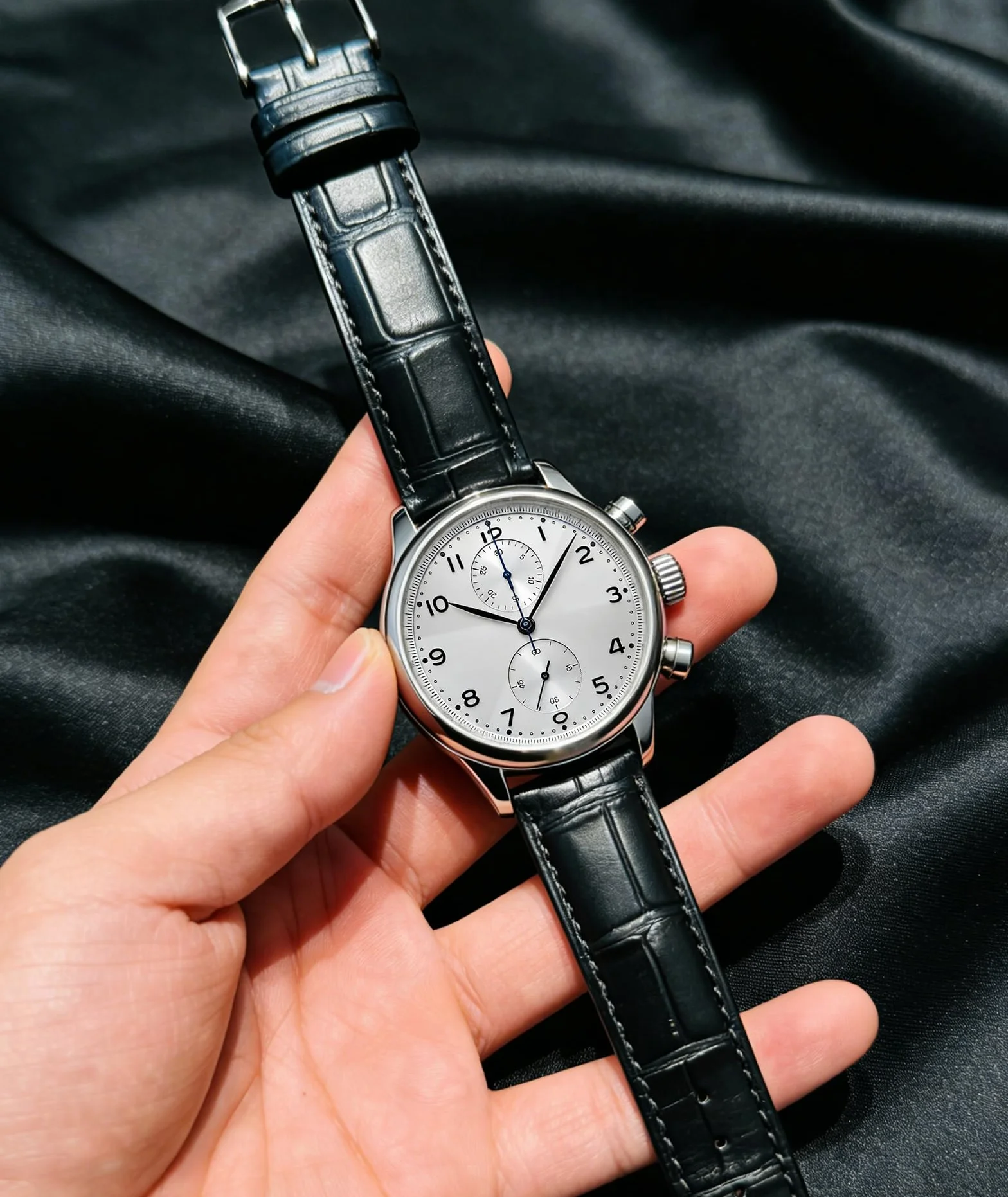 Bracelet de Montre en Cuir Crocodile Véritable Remplacement Dégagement Rapide Étanche 10 Couleurs 13 Tailles Hommes Femmes 10-24mm