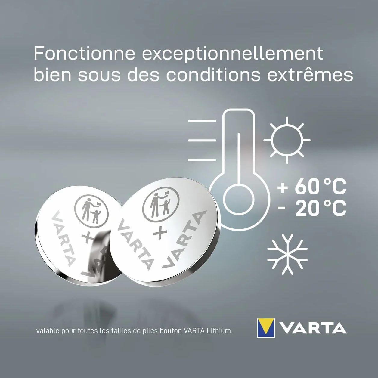 VARTA Piles Bouton CR1632, lot de 2, Lithium Coin 3V