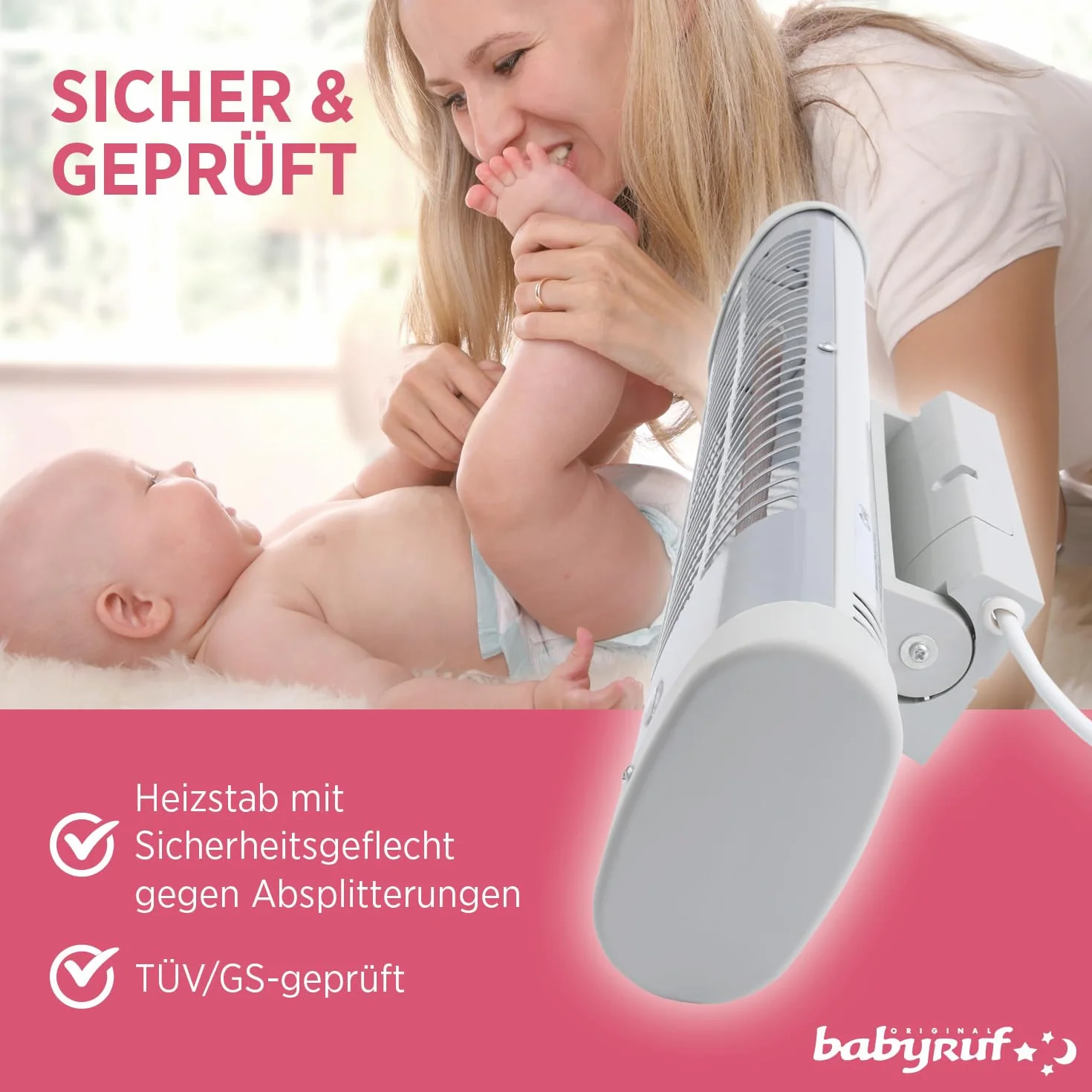 BS 50 Chauffage pour table à langer 600 W Arrêt automatique Blanc