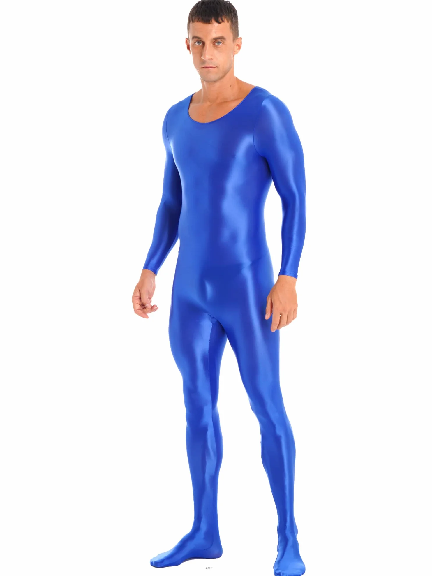 Agoky Catsuit Homme Combinaison Intégrale Maillot Une Pièce à Glissière Justaucorps Sport