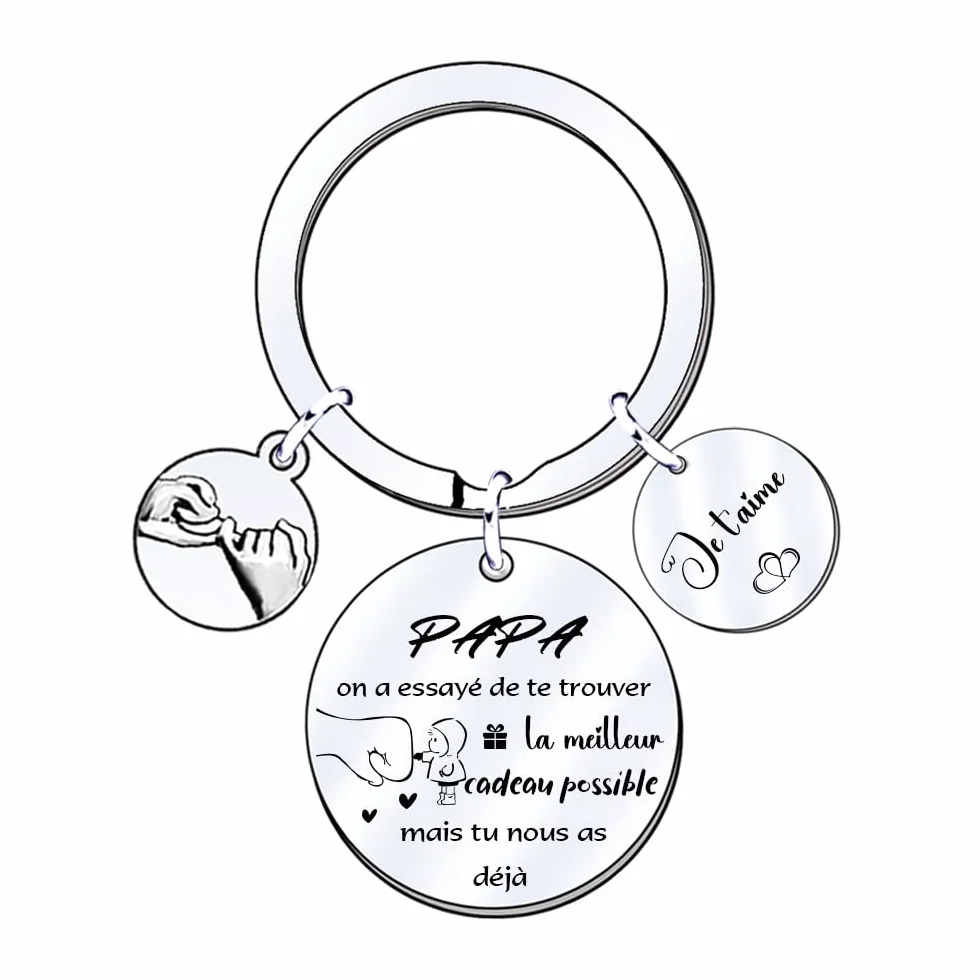 Porte-cles Papa Cadeau Fete des Peres Anniversaire Original
