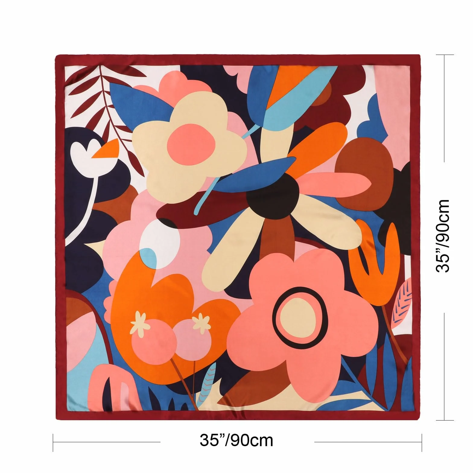 DRESHOW Foulards Carrés Satin Femmes Accessoires Cheveux Soie Bandanas Plage