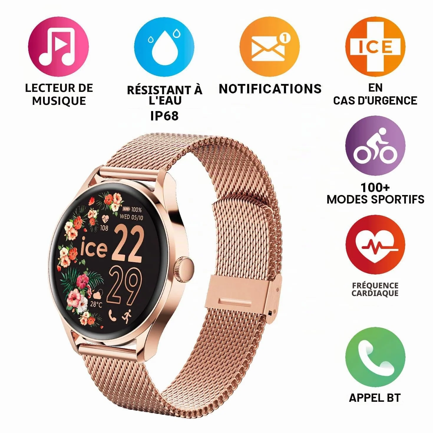 Ice-Watch Ice Smart 2.0 Montre connectée Ronde 1,20 Pouces