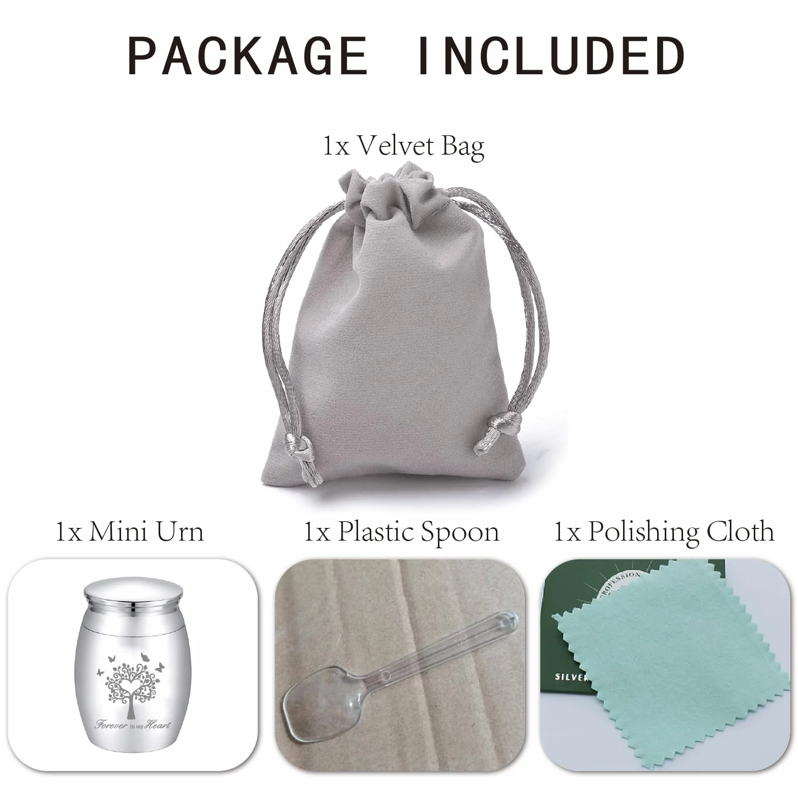 CREATCABIN Petite Urne Souvenir Mini Urnes Crémation Arbre de Vie Papillon Acier Inoxydable Argent pour Animal Domestique Humain