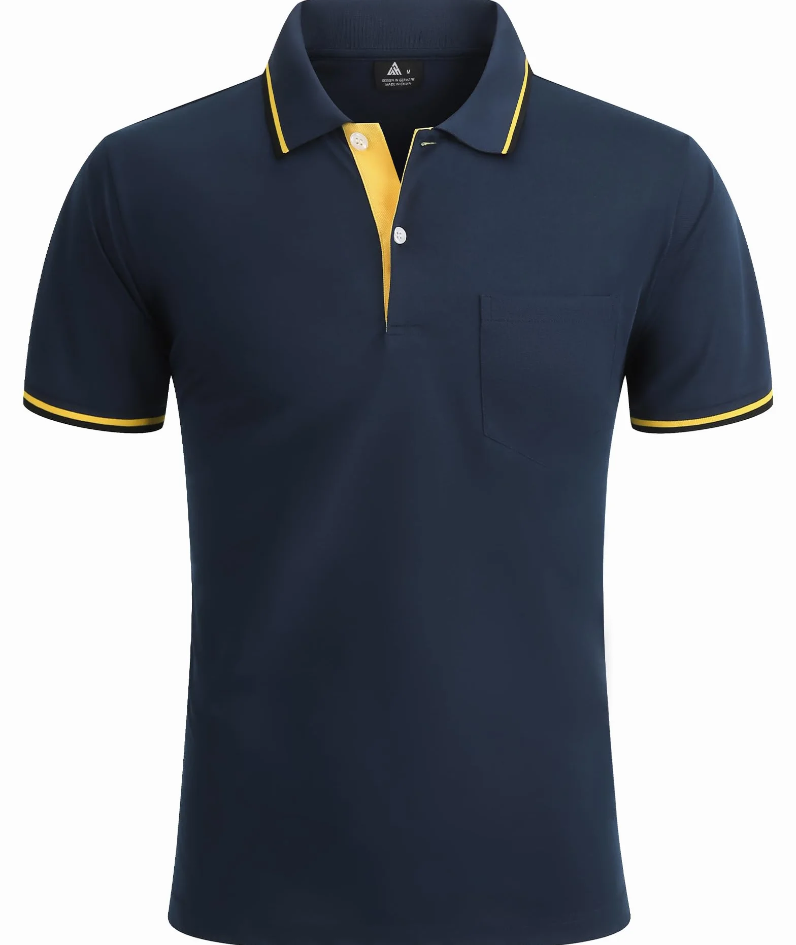 Polo Manches Courtes pour Homme Léger Golf Été Tennis Respirant