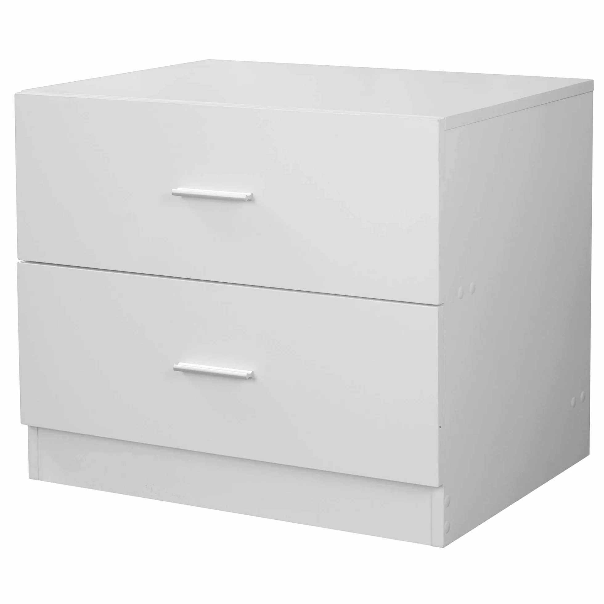 Armoire en bois 2 portes 2 tiroirs pour chambre d'enfant Blanc