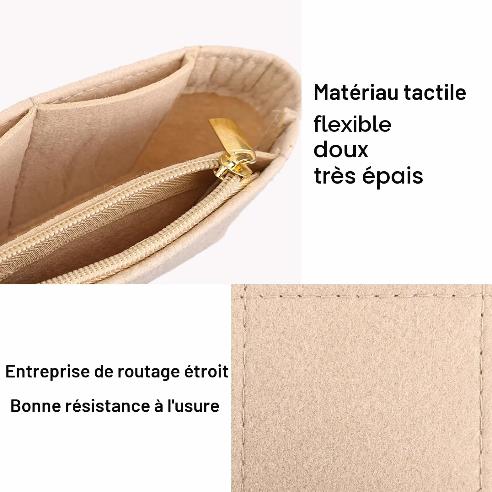 Lot de 2 Bandoulière pour Sac Longchamp, Organiseur de Sac à Main en Feutre, Sangle Réglable