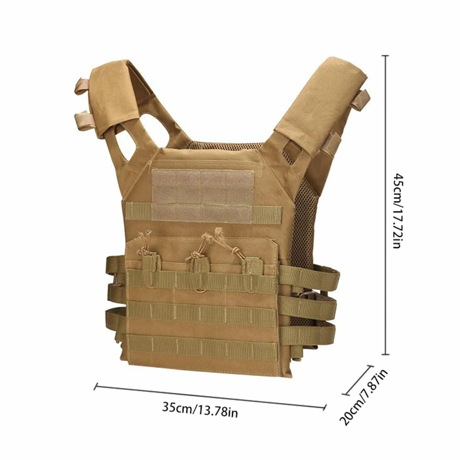 Gilet tactique pour airsoft, chasse, paintball, tir – Sac de transport de poitrine léger homme femme