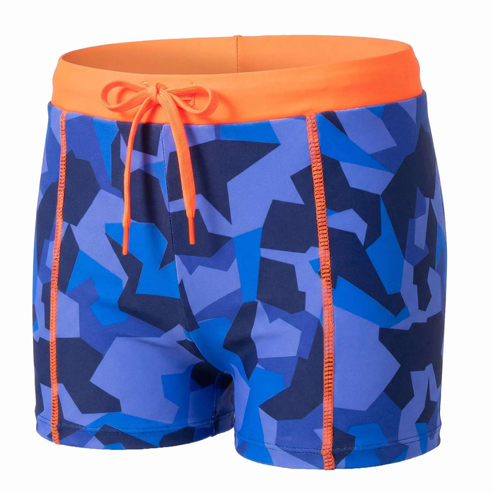 JinBei Maillot de Bain Enfant, Short de Bain Garcon Séchage Rapide Slip de Bain Ceinture Élastique avec Cordon Léger Court Moulant Short Adolescents pour Surf Plage Natation, 7-13 Ans