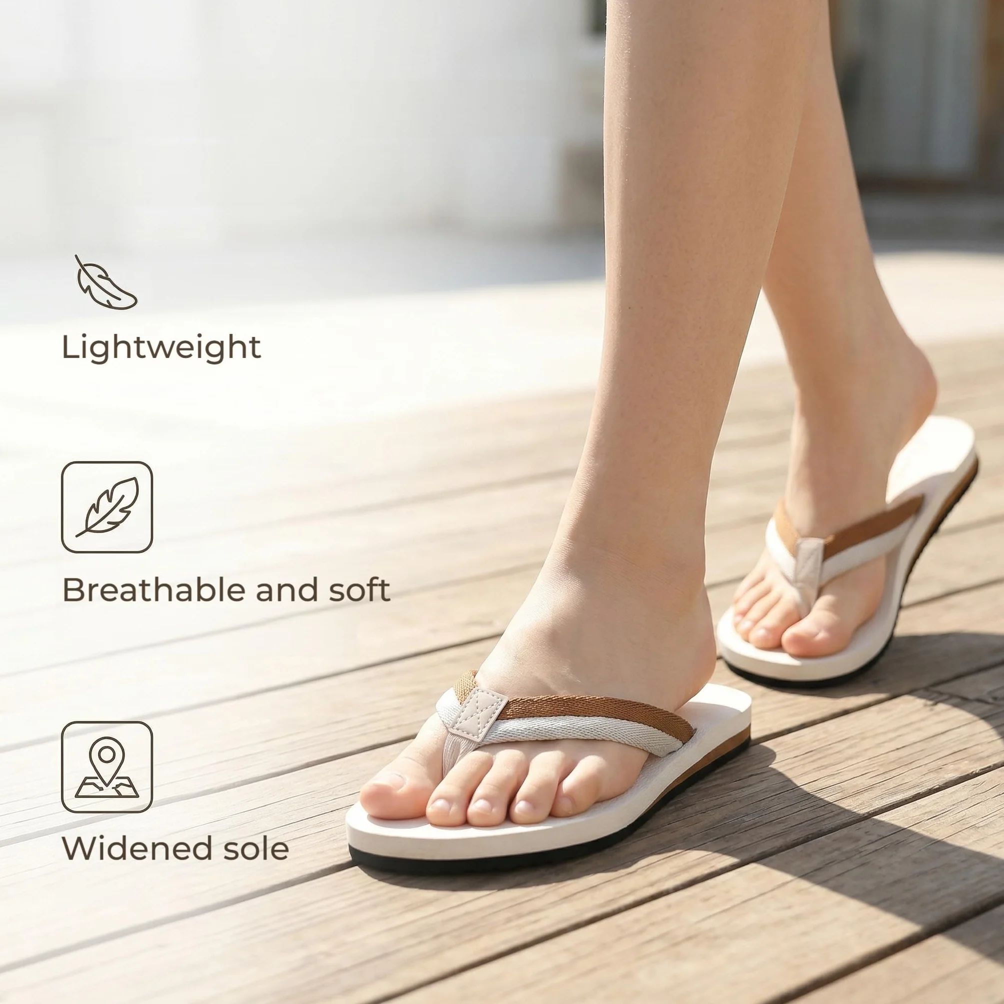 AX BOXING Sandales Chaussures de Plage Femme Flip Flop Pantoufles EU36-41