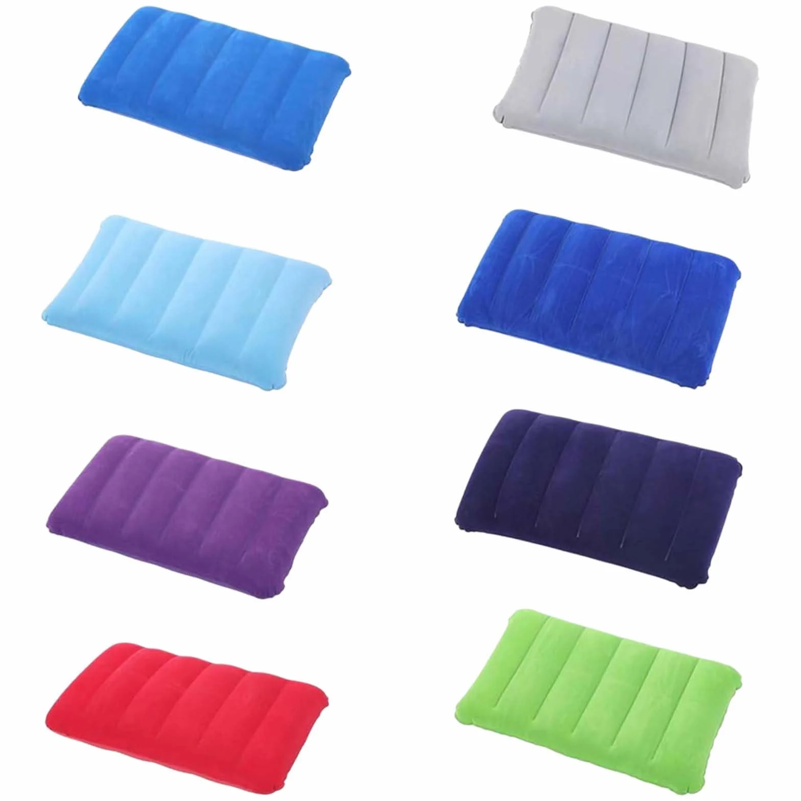 Coussin de Plage Gonflable Portable Léger Oreiller Voyage Violet