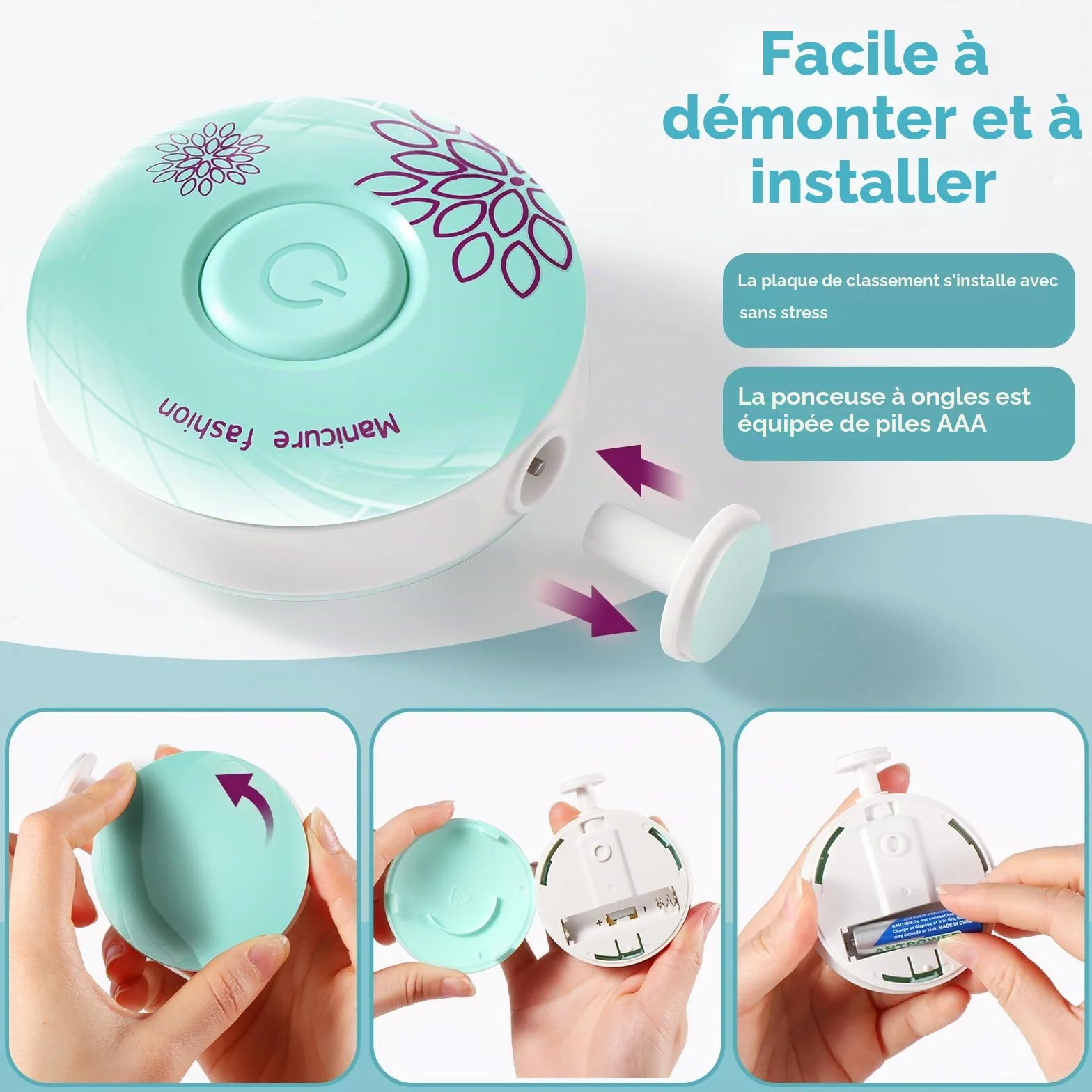 Blendura Lime Ongle Bebe Electrique 6 En 1 Pour Enfants Vert