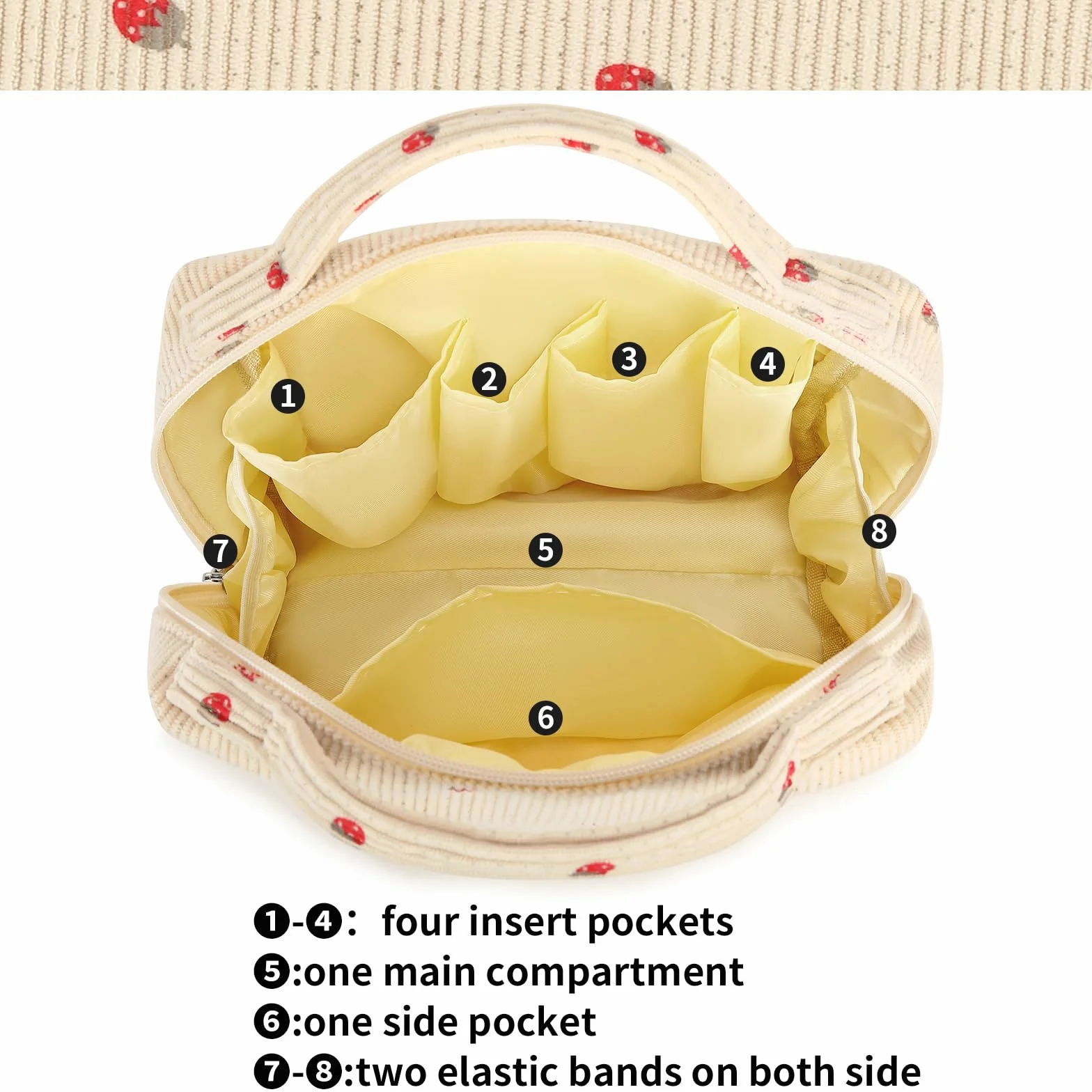 Bluboon Trousse de Maquillage avec Fermeture éclair pour Femmes