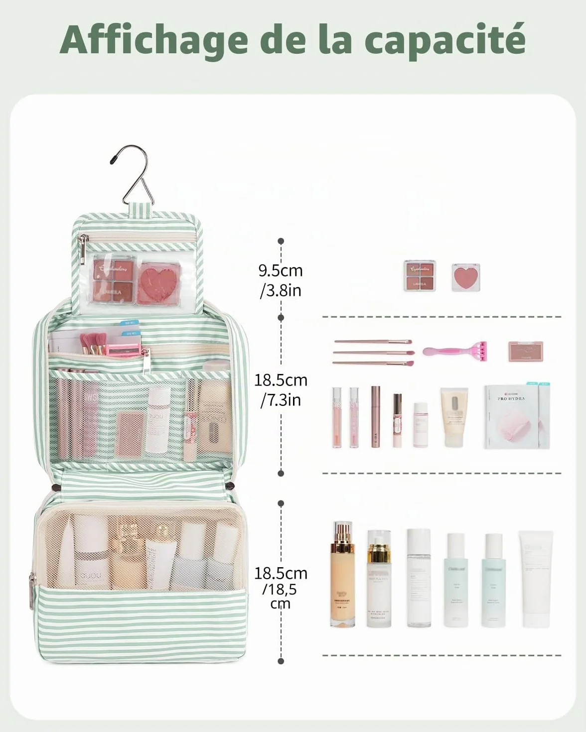Trousse de Toilette Grande à Suspendre pour Homme et Femme