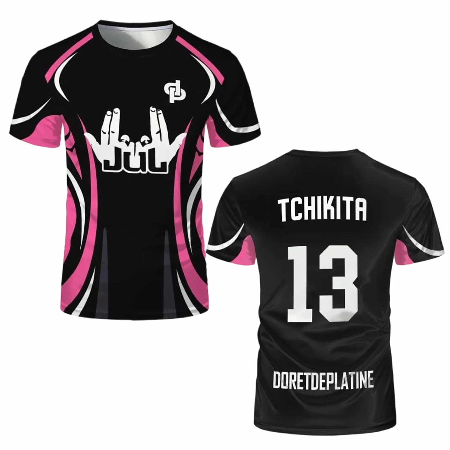 T-Shirt JUL Hommes Femmes Enfant Maillot de Foot Fan de Musique Streetwear