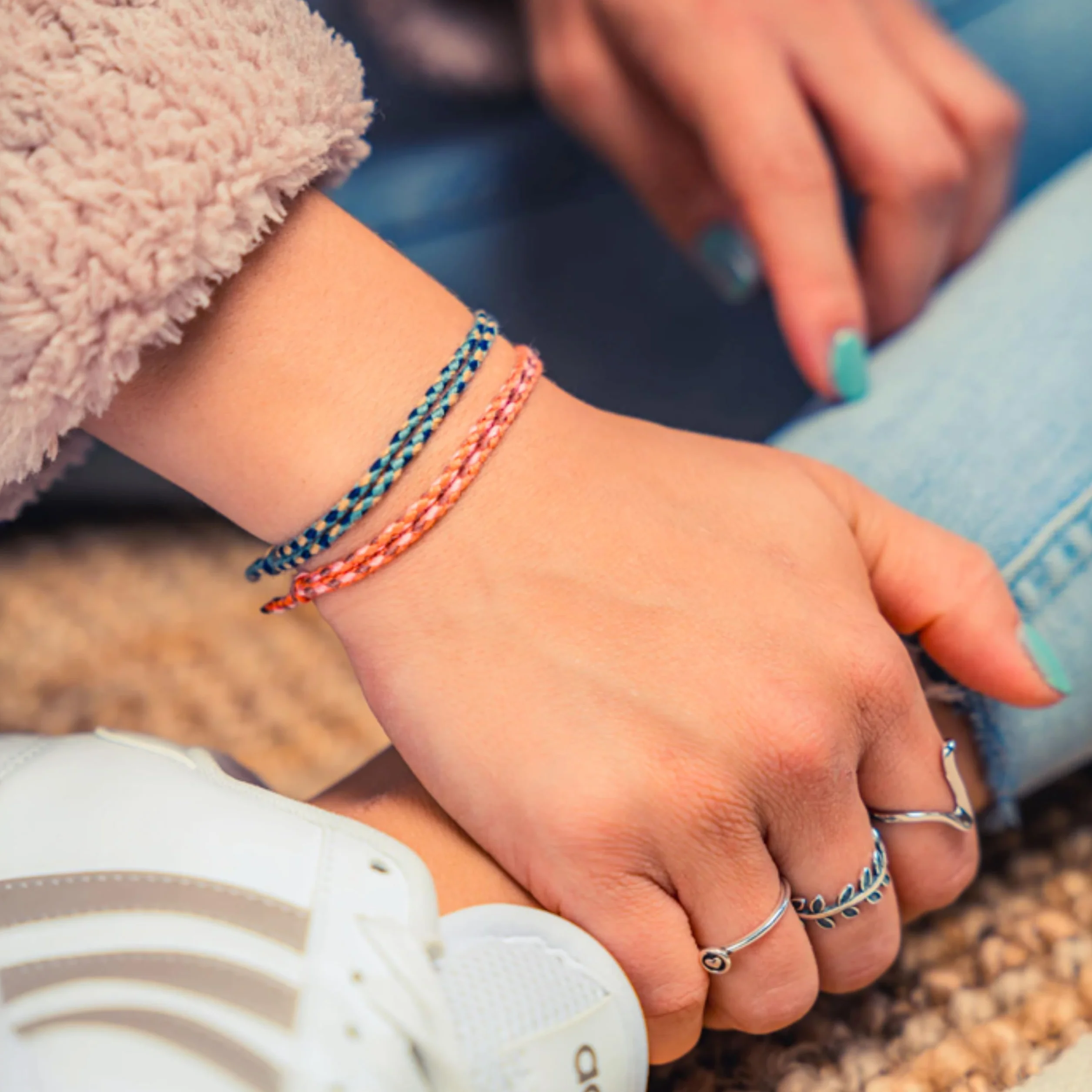 Bracelet surfeur Style Surfeur Set hommes femmes boho hippie accessoires plage festival 100% coton écologique imperméable ajustable