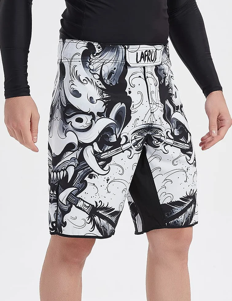 LAFROI QJK01 Short de Boxe et de Combat Libre Homme avec Cordon de Serrage et Poche