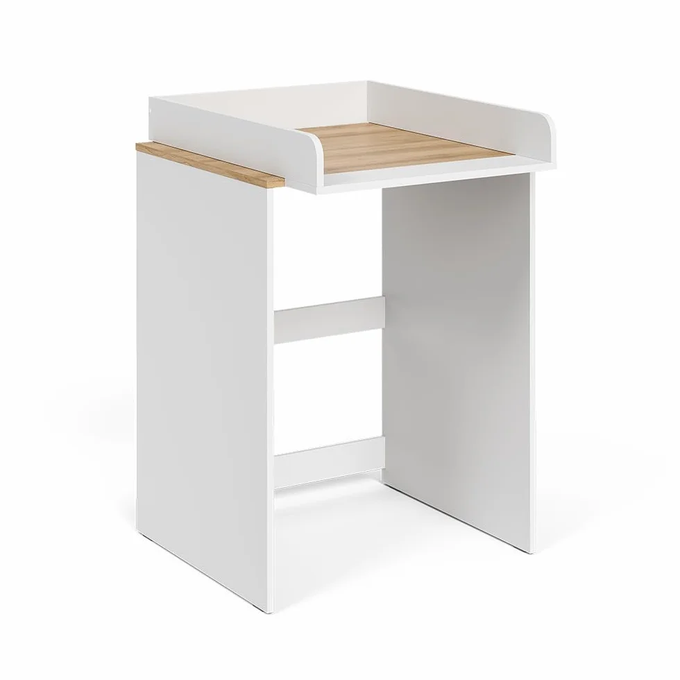 Vicco Armoire Machine à Laver Viktor Blanc Artisan 68x88.2cm 2 pièces Plan à Langer Rangement lessives Surface dépose