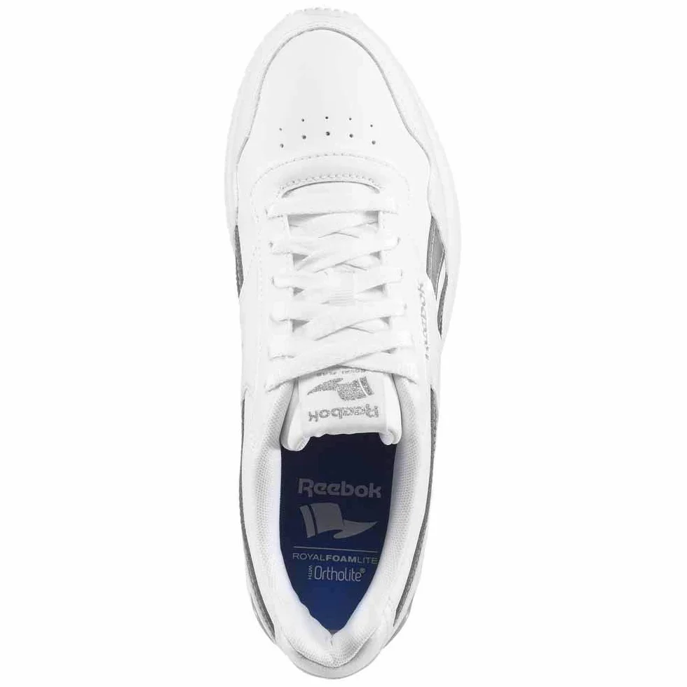 Reebok Royal Glide Ripple Clip Basket, White White Silver Met, 35 EU