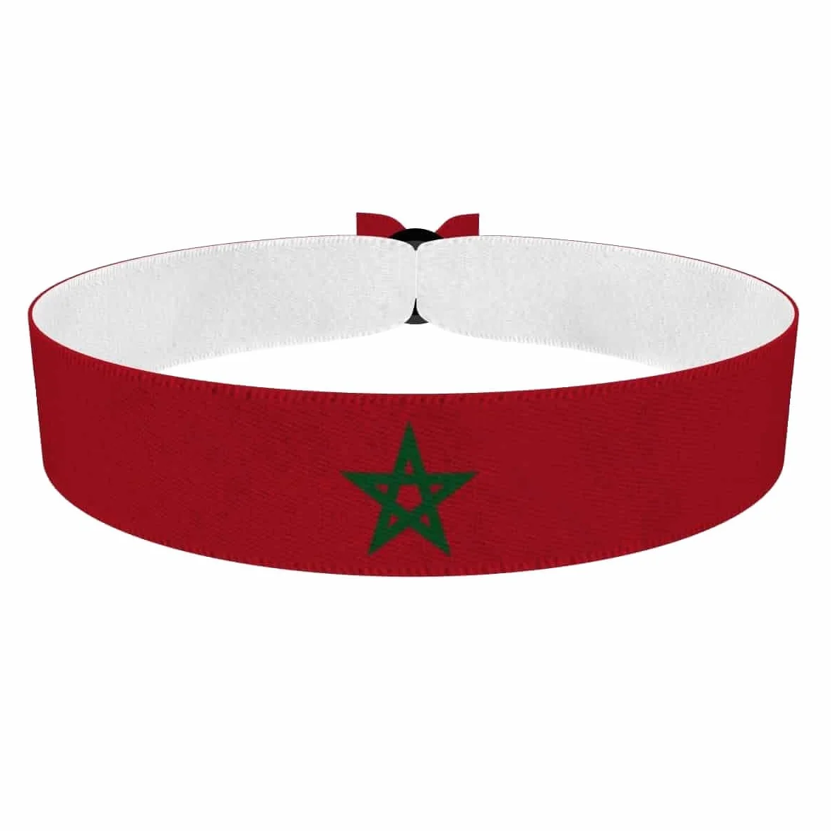 Bracelet Drapeau du Maroc imperméable Accessoire en tissu unisexe pour événements sportifs et festivals