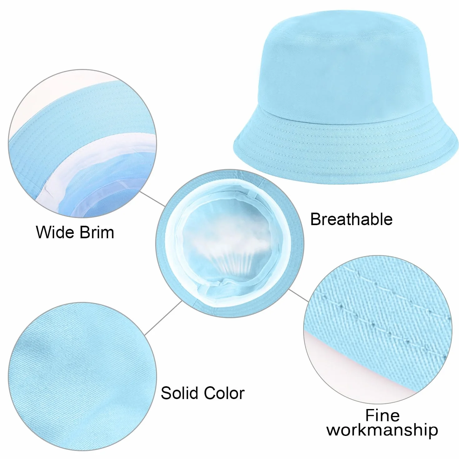 Tuopuda Bob Chapeau de Soleil Anti-UV Chapeau de Pêcheur Bucket Hat Pliable