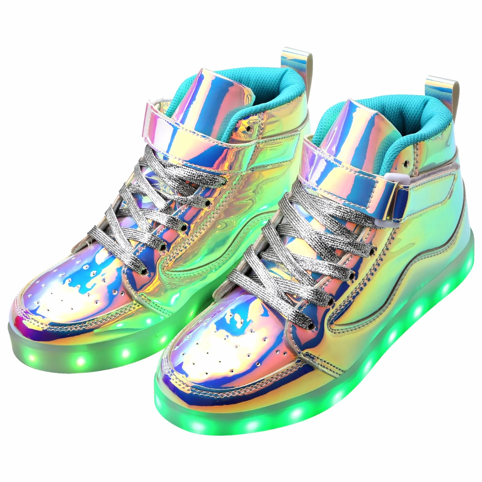 Chaussures lumineuses à LED USB Baskets montantes phosphorescentes homme femme danse fête