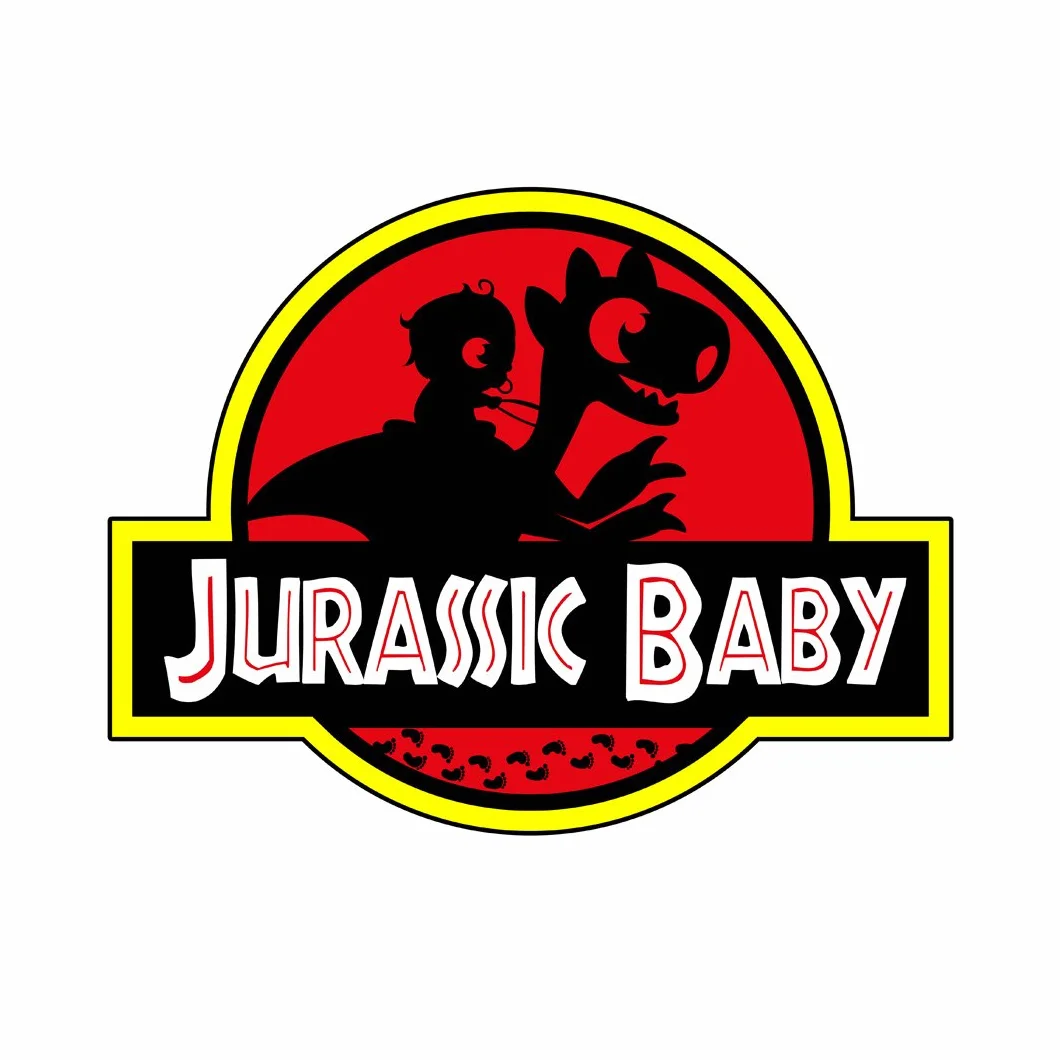 Body Bébé Manches Courtes Baby Geek Jurassic Baby Coton Noir