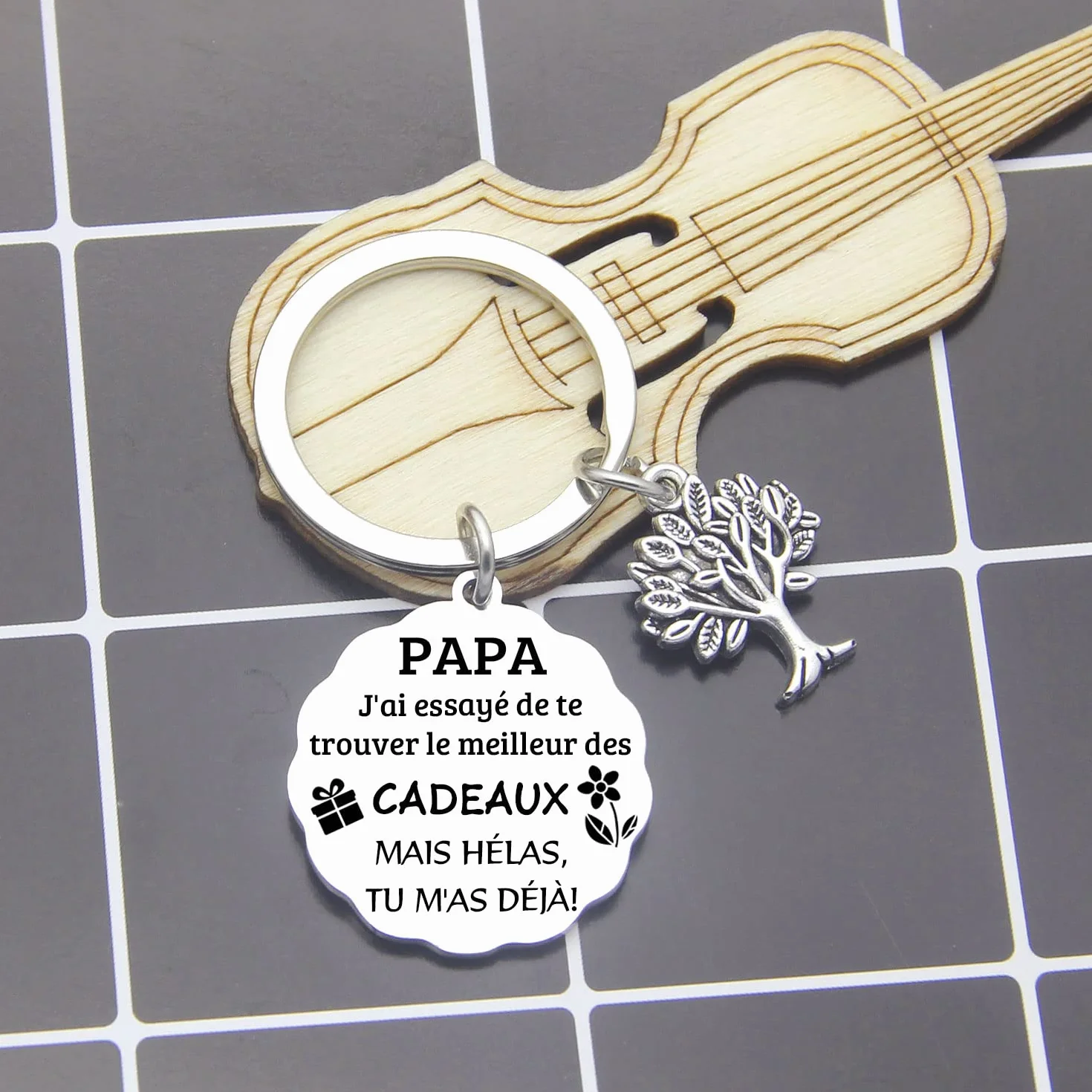 Cadeau Papa Porte-clés Fête des Pères Anniversaire Noël
