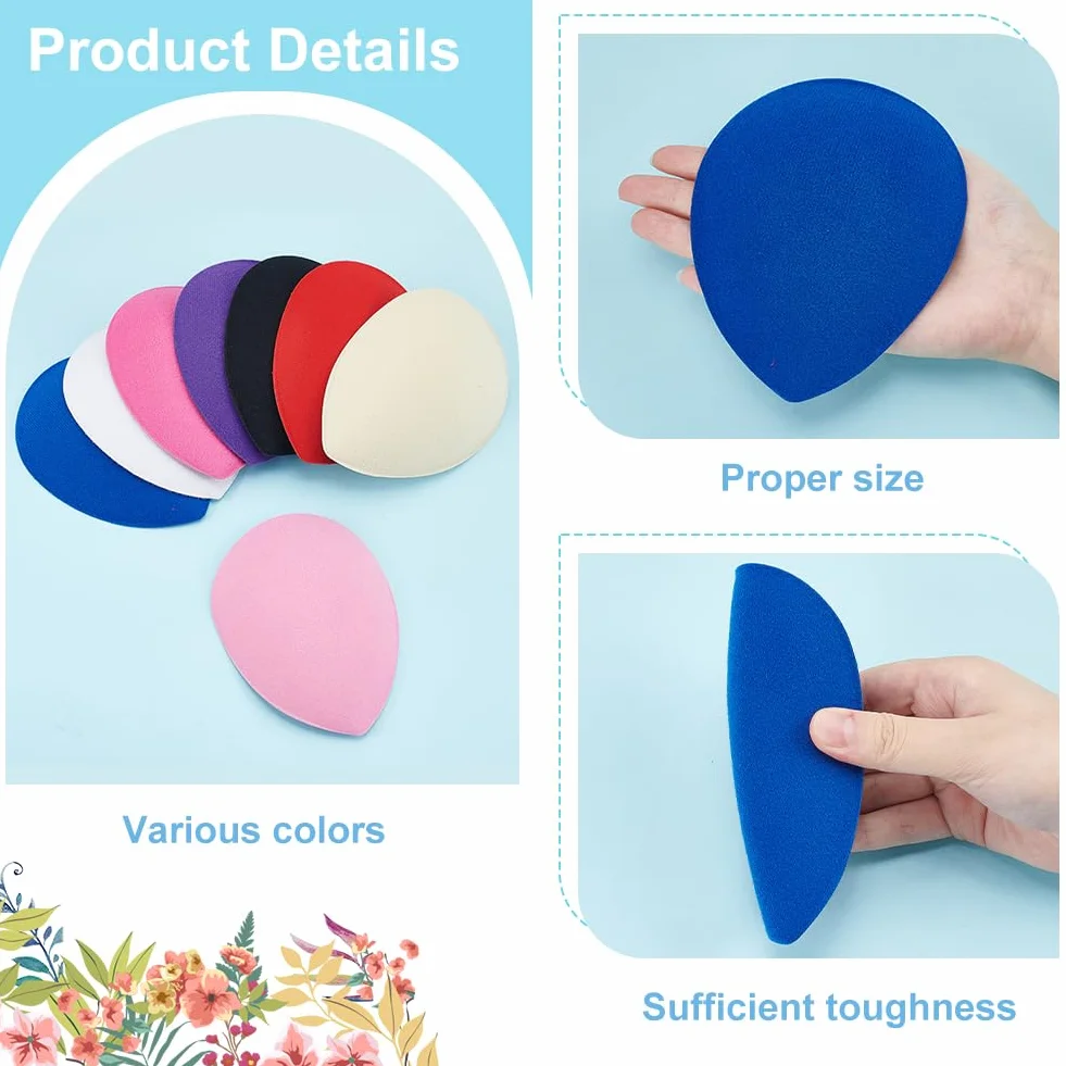 WEBEEDY 16 PCS Base de Chapeau Fascinateur Forme Goutte EVA 13x10cm Fournitures Bricolage Décoration